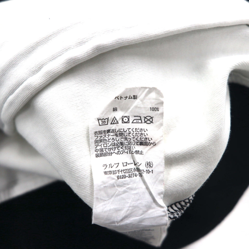 Polo Ralph Lauren Track Jacket Jersey M Black Cotton Small Pony Embroidery Tricolor