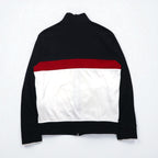 Polo Ralph Lauren Track Jacket Jersey M Black Cotton Small Pony Embroidery Tricolor