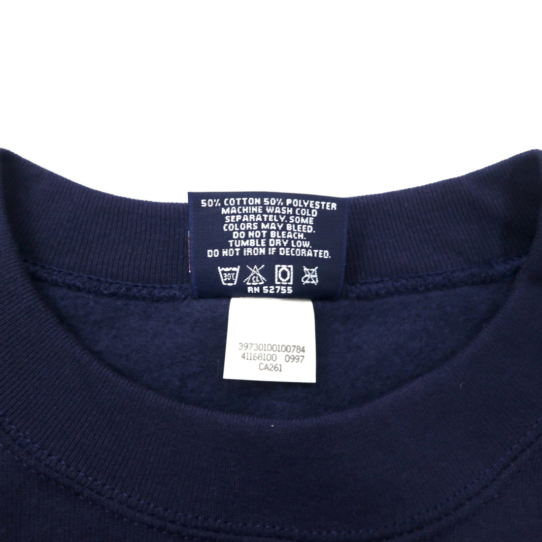 JAN SPORT Made in USA 90's College Embroidery Sweatshirt M Navy Cotton Brushed Back UNIVERSITY OF TULSA