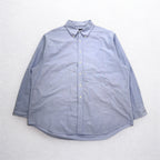 Brooks Brothers Supima Cotton Oxford Button-Down Shirt, 2XL, Blue, Big Size, One Point Logo