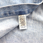 RALPH LAUREN 90s Big Shirt, Denim Button-Down Shirt, Size 2XL, Indigo and Blue with Small Pony Embroidery