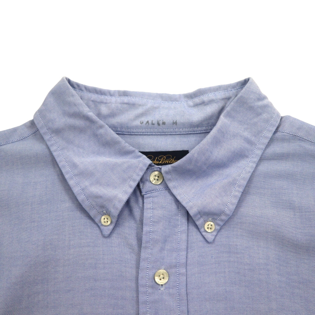 Brooks Brothers Supima Cotton Oxford Button-Down Shirt, 2XL, Blue, Big Size, One Point Logo