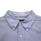 Brooks Brothers Supima Cotton Oxford Button-Down Shirt, 2XL, Blue, Big Size, One Point Logo