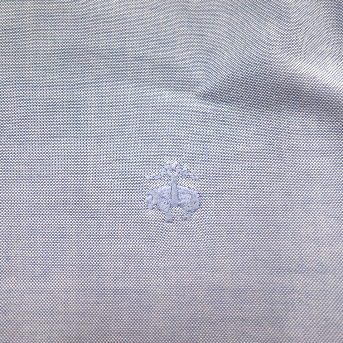 Brooks Brothers Supima Cotton Oxford Button-Down Shirt, 2XL, Blue, Big Size, One Point Logo