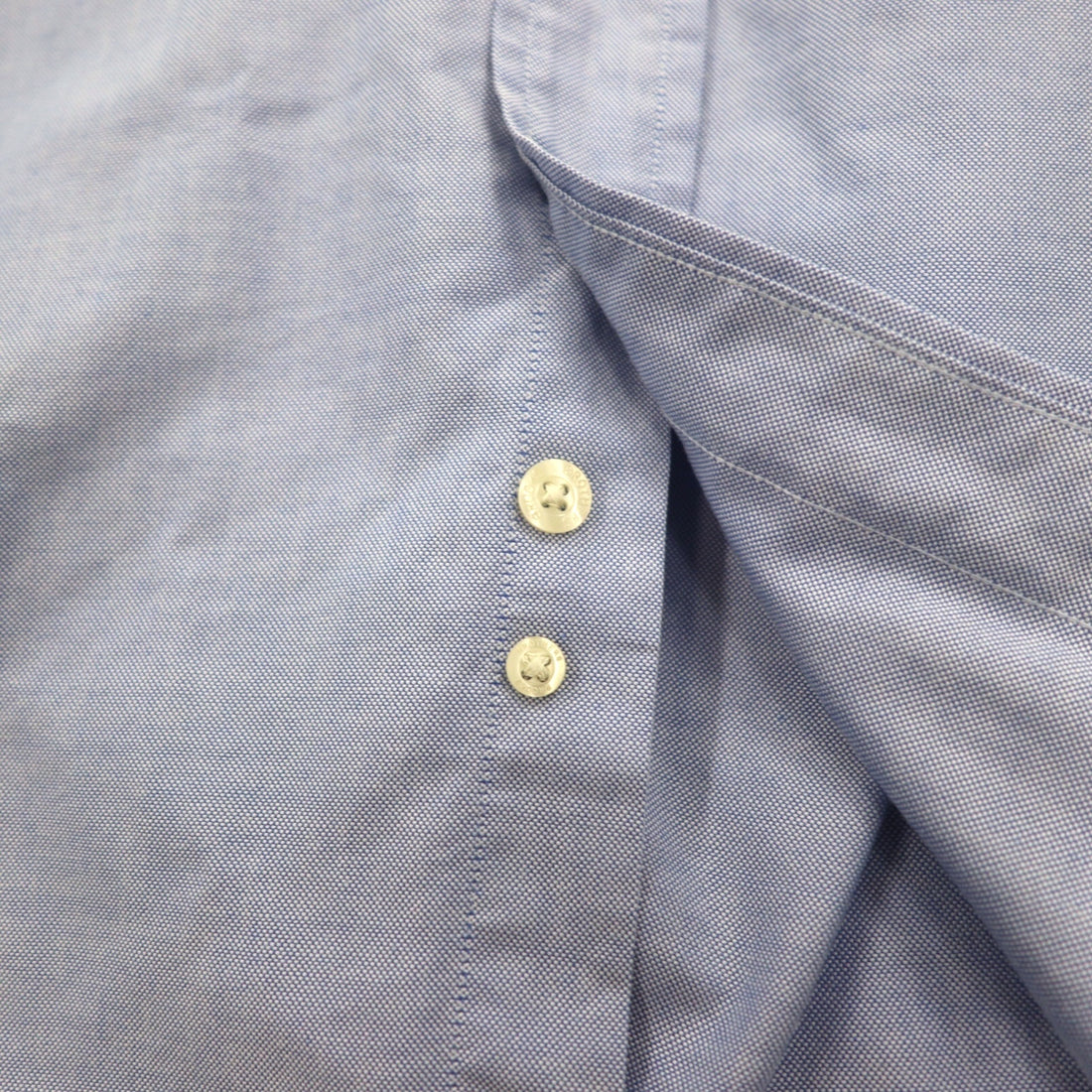 Brooks Brothers Supima Cotton Oxford Button-Down Shirt, 2XL, Blue, Big Size, One Point Logo