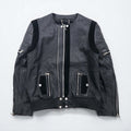 WILLIAM WETSH Single Rider Biker Jacket, Size L, Suede with Ribbed Design