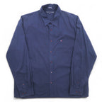 TOMMY HILFIGER 90s Dress Shirt XXL Navy Chest Pocket Big Size One Point Logo