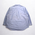 Brooks Brothers Supima Cotton Oxford Button-Down Shirt, 2XL, Blue, Big Size, One Point Logo