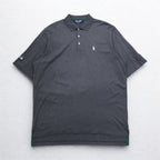 POLO GOLF RALPH LAUREN 90s Peruvian Pima Cotton Polo Shirt, Size L, Gray, Small Pony Embroidery