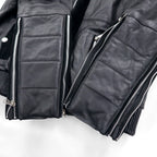 WILLIAM WETSH Single Rider Biker Jacket, Size L, Suede with Ribbed Design