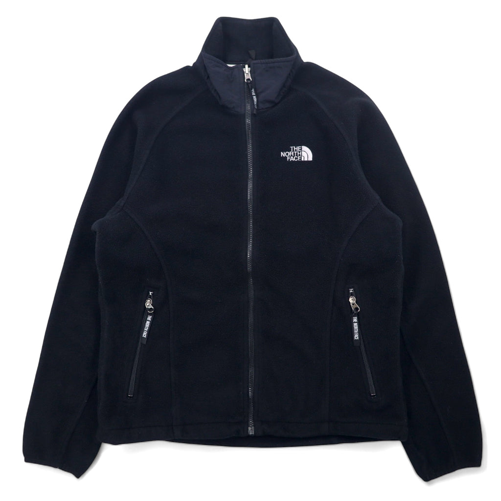 日本然リトテ-古着オンライン-THE NORTH FACE ポーラテック POLARTEC フリースジャケット M ブラック ポリエステル センターロゴ 刺繍 ドローコード-THE NORTH FACE POLARTEC fleece jacket M black polyester center logo embroidery draw cord