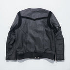 WILLIAM WETSH Single Rider Biker Jacket, Size L, Suede with Ribbed Design