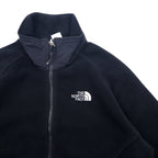 THE NORTH FACE ポーラテック POLARTEC フリースジャケット M ブラック ポリエステル センターロゴ 刺繍 ドローコード