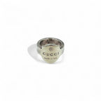 GUCCI トレードマーク オーバル ロゴ リング 10号 シルバー 925