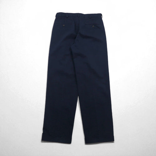 Brooks Brothers ADVANTAGE CHINO ELLIOT 2タック ワイド チノパンツ M ネイビー コットン