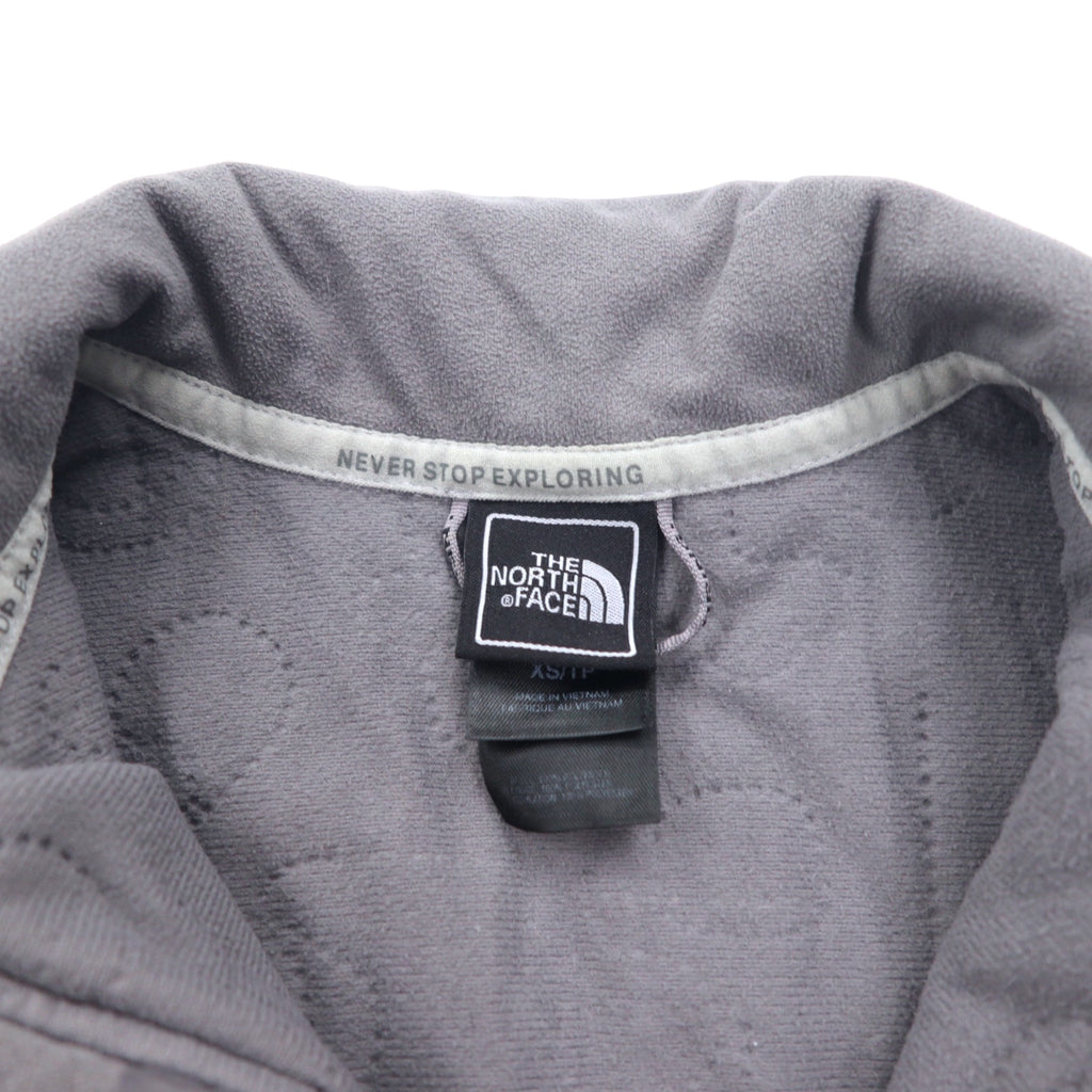 THE NORTH FACE Fleece Liner Insulated Jacket, Padding, XS, Gray, Polyester, Logo Embroidery, Drawcord