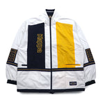 KAPPA 90s Track Jacket Jersey XL White Color Block Mesh Liner Logo Embroidery