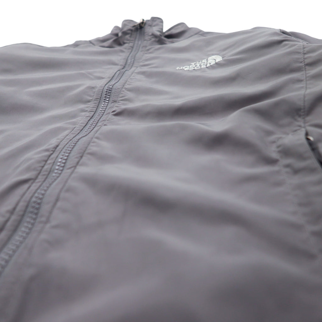 THE NORTH FACE Fleece Liner Insulated Jacket, Padding, XS, Gray, Polyester, Logo Embroidery, Drawcord