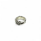 Vintage Silver Ring Flower Cross Floral Ring US size #8.5 Silver SILVER 925