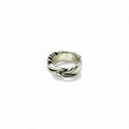 Vintage Silver Ring Flower Cross Floral Ring US size #8.5 Silver SILVER 925
