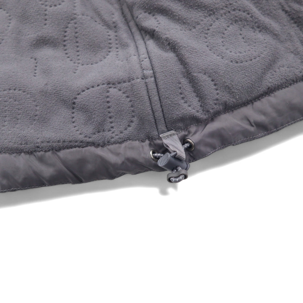 THE NORTH FACE Fleece Liner Insulated Jacket, Padding, XS, Gray, Polyester, Logo Embroidery, Drawcord