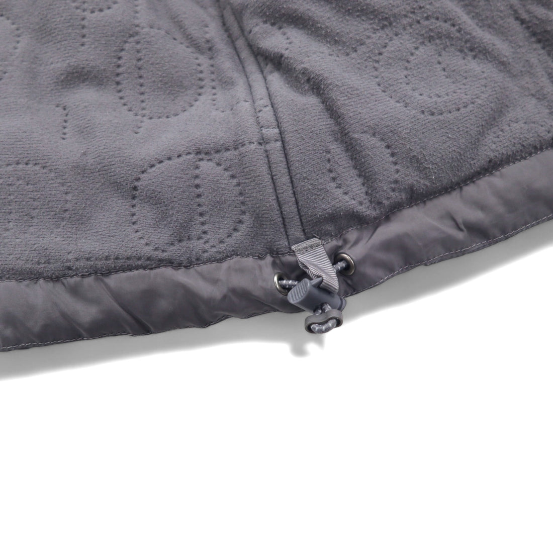 THE NORTH FACE Fleece Liner Insulated Jacket, Padding, XS, Gray, Polyester, Logo Embroidery, Drawcord