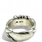 Vintage Silver Ring Flower Cross Floral Ring US size #8.5 Silver SILVER 925