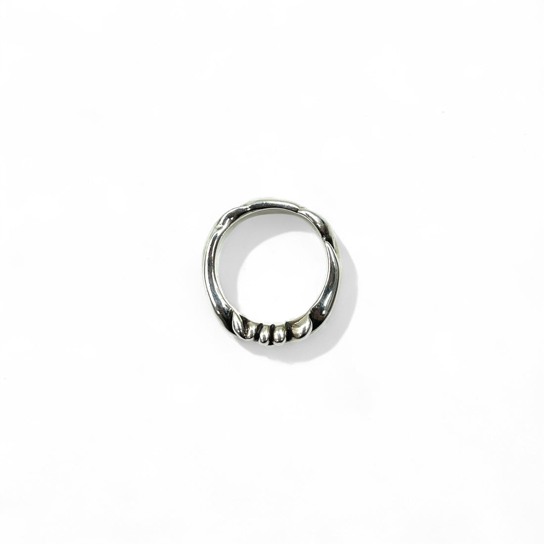 Vintage Silver Ring Flower Cross Floral Ring US size #8.5 Silver SILVER 925