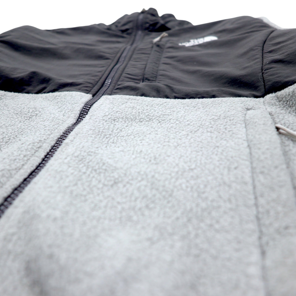 THE NORTH FACE デナリジャケット POLARTEC ポーラテック フリースジャケット S グレー ポリエステル ロゴ 刺繍