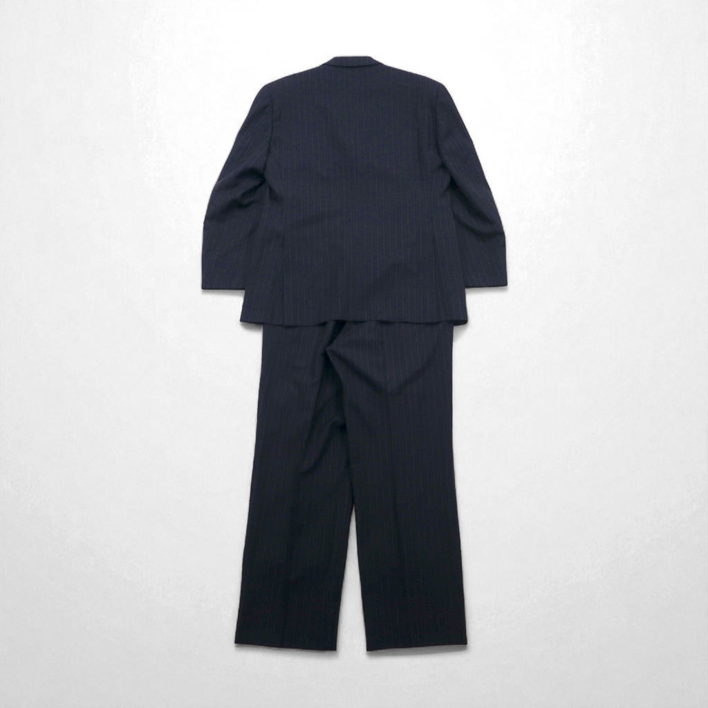Brooks Brothers 3B スーツ セットアップ M ネイビー ストライプ ウール 日本製
