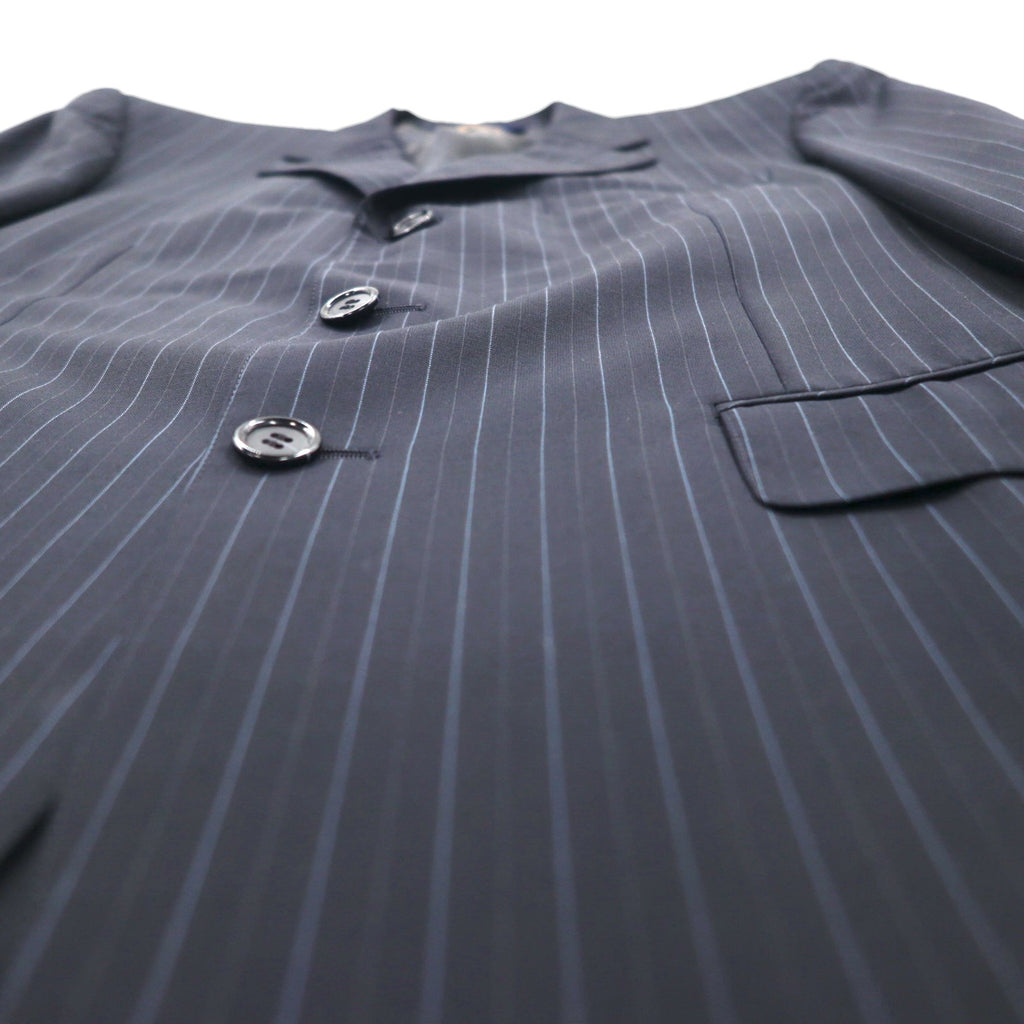 Brooks Brothers 3B スーツ セットアップ M ネイビー ストライプ ウール 日本製