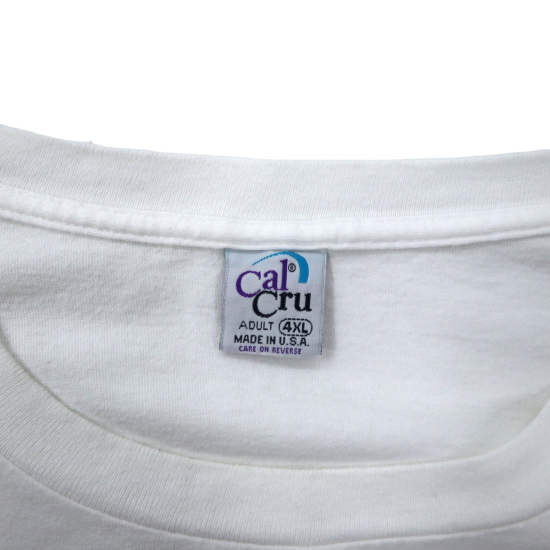 Made in USA 00s Cal Cru classic car print T-shirt 4XL white cotton STREET ROD NATIONALS big size