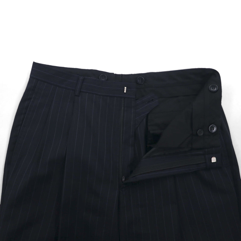 Brooks Brothers 3B スーツ セットアップ M ネイビー ストライプ ウール 日本製