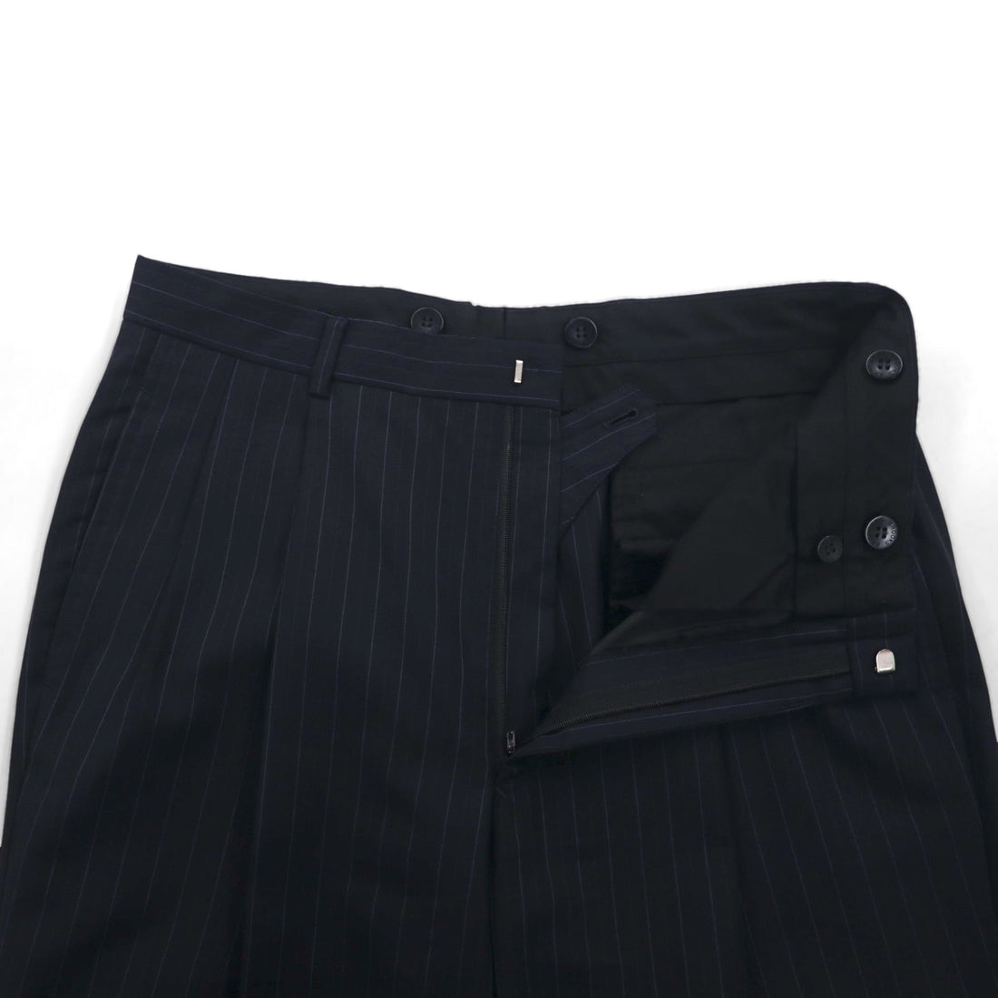 Brooks Brothers 3B スーツ セットアップ M ネイビー ストライプ ウール 日本製