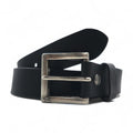HARLEY DAVIDSON Leather Belt, Size 38, Black Cowhide with Silver Metal Buckle, 97806-18VM