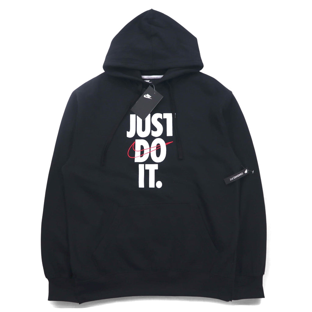 NIKE Pullover Hoodie M Black JUST DO IT HOODIE 928717-010 Made in Pakistan Unused