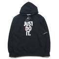 NIKE Pullover Hoodie M Black JUST DO IT HOODIE 928717-010 Made in Pakistan Unused