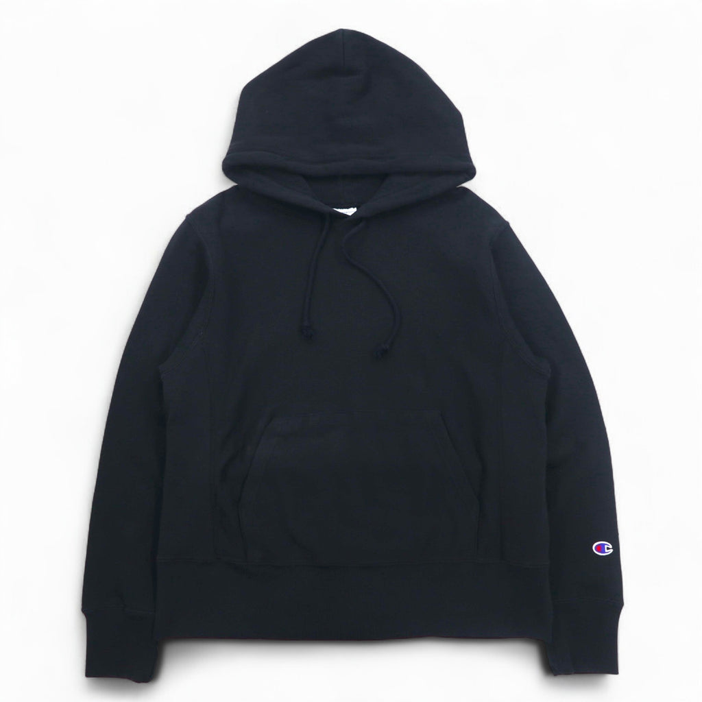 Champion Reverse Weave Pullover Hoodie M Black Cotton CWSN128