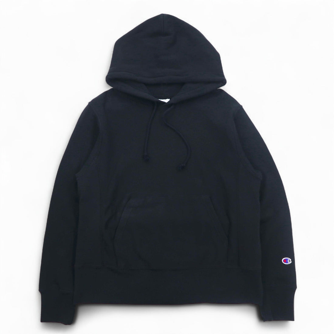 Champion Reverse Weave Pullover Hoodie M Black Cotton CWSN128