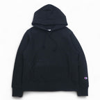Champion Reverse Weave Pullover Hoodie M Black Cotton CWSN128