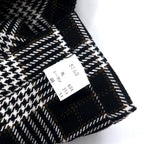 LINFORD Flannel Shirt, Medium, Black, Check, Wool and Silk Blend, Made in Japan