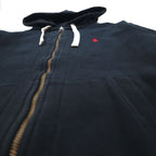Polo Ralph Lauren 90年代 リバースウィーブ ジップパーカー M ブラック スモールポニー 刺繡 ロゴ