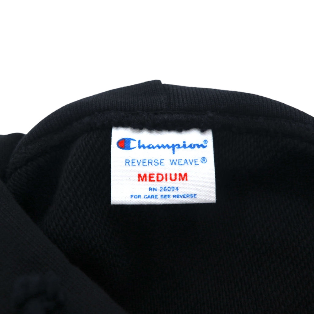 Champion Reverse Weave Pullover Hoodie M Black Cotton CWSN128