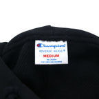 Champion Reverse Weave Pullover Hoodie M Black Cotton CWSN128