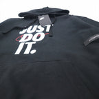 NIKE Pullover Hoodie M Black JUST DO IT HOODIE 928717-010 Made in Pakistan Unused