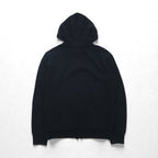 Polo Ralph Lauren 90年代 リバースウィーブ ジップパーカー M ブラック スモールポニー 刺繡 ロゴ