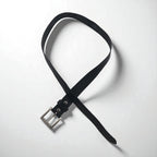 HARLEY DAVIDSON Leather Belt, Size 38, Black Cowhide with Silver Metal Buckle, 97806-18VM