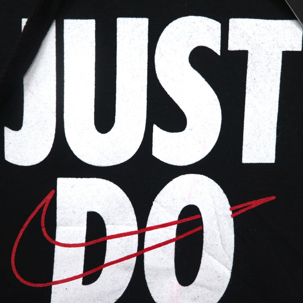 NIKE Pullover Hoodie M Black JUST DO IT HOODIE 928717-010 Made in Pakistan Unused