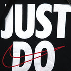NIKE Pullover Hoodie M Black JUST DO IT HOODIE 928717-010 Made in Pakistan Unused