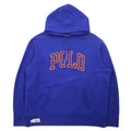 日本然リトテ-古着オンライン-POLO RALPH LAUREN ロゴ 刺繍 プルオーバーパーカー XL ブルー コットン-POLO RALPH LAUREN Logo Embroidery Pullover Hoodie XL Blue Cotton